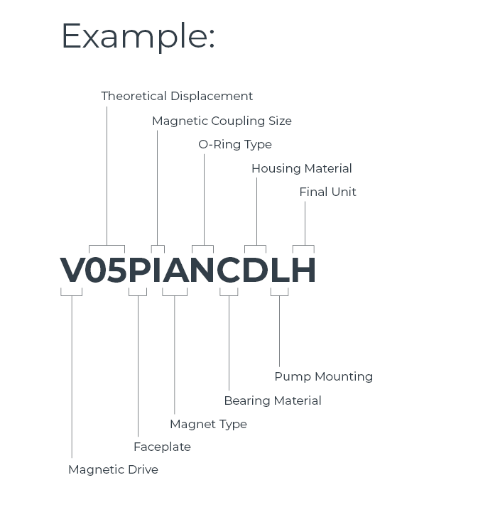 V Series Nomenclature Example Diagram